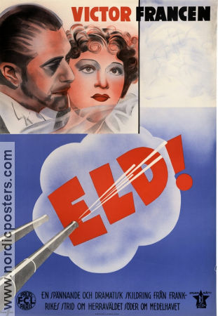 Eld! 1937 poster Edwige Feuillere Victor Francen Jacques de Baroncelli