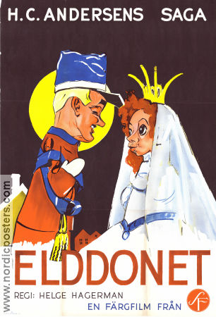 Elddonet 1951 poster Bengt Eklund Helge Hagerman Text: H C Andersen Animerat