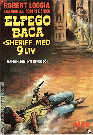 Elfego Baca sheriff med 9 liv 1963 poster Robert Loggia Lisa Montell Christian Nyby Affischkonstnär: Walter Bjorne Från TV