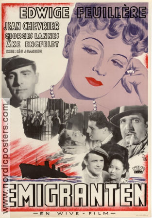 Emigranten 1940 poster Edwige Feuillere Jean Chevrier Léo Joannon