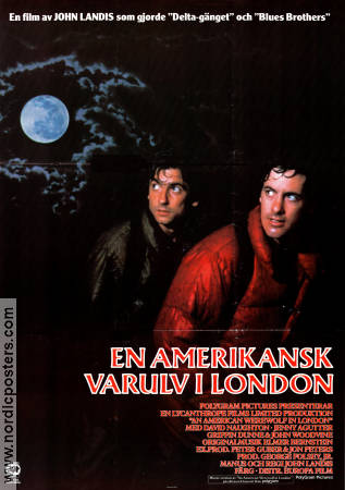 En amerikansk varulv i London 1981 poster David Naughton Jenny Agutter Joe Belcher John Landis