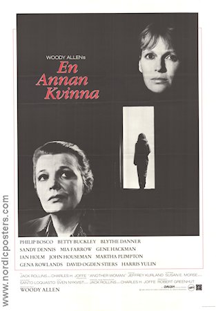 En annan kvinna 1988 poster Mia Farrow Gene Hackman Woody Allen