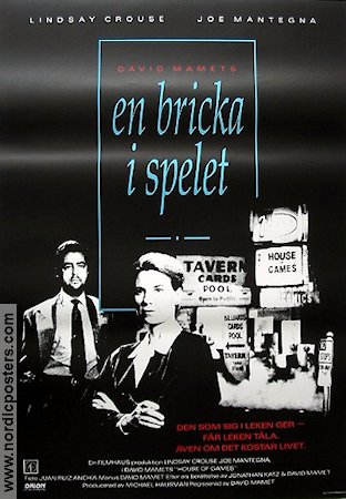 En bricka i spelet 1987 poster Lindsay Crouse Joe Mantegna Mike Nussbaum David Mamet