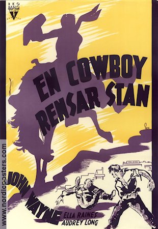 En cowboy rensar stan 1944 poster John Wayne