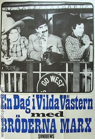 En dag i vilda västern 1940 poster The Marx Brothers Bröderna Marx