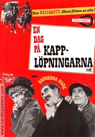 En dag på kapplöpningarna 1937 poster Bröderna Marx The Marx Brothers Allan Jones Maureen O´Sullivan Margaret Dumont Sam Wood Hästar