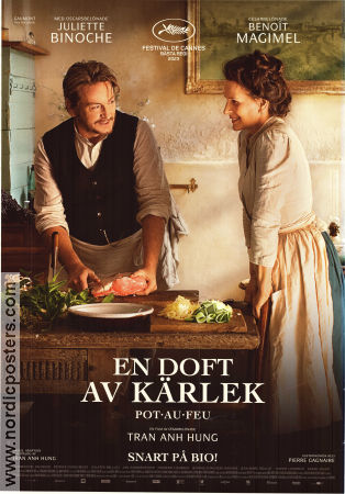 En doft av kärlek 2023 poster Juliette Binoche Benot Magimel Emmanuel Salinger Anh Hung Tran Mat och dryck