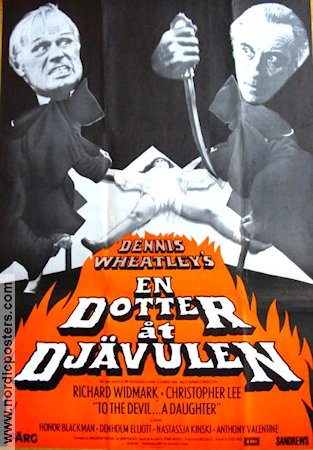 En dotter åt djävulen 1976 poster Richard Widmark Christopher Lee Honor Blackman Peter Sykes Filmbolag: Hammer Films