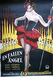 En fallen ängel 1929 poster Gary Cooper Nancy Carroll