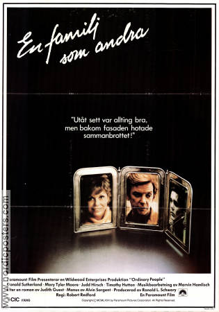 En familj som andra 1980 poster Donald Sutherland Mary Tyler Moore Judd Hirsch Timothy Hutton Robert Redford