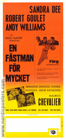 En fästman för mycket 1964 poster Sandra Dee Robert Goulet Andy Williams Jack Smight Musikaler