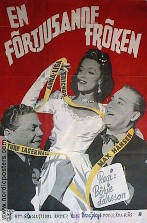 En förtjusande fröken 1946 poster Max Hansen Annalisa Ericson Sture Lagerwall