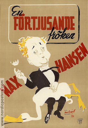 En förtjusande fröken 1946 poster Max Hansen Annalisa Ericson Sture Lagerwall