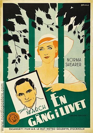 En gång i livet 1932 poster Norma Shearer Fredric March