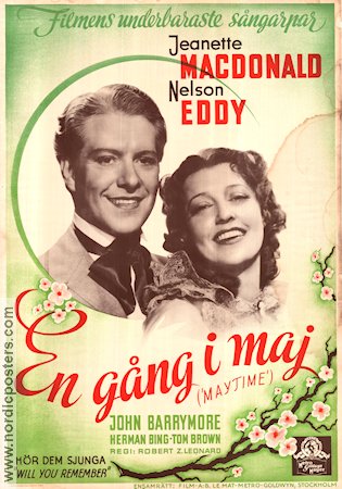 En gång i maj 1937 poster Jeanette MacDonald Nelson Eddy Robert Z Leonard