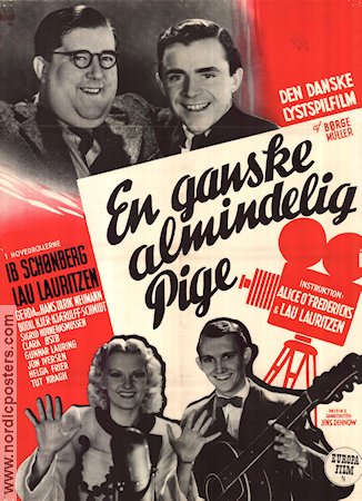 En ganske almindelig pige 1954 poster Ib Schönberg Lau Lauritzen Danmark