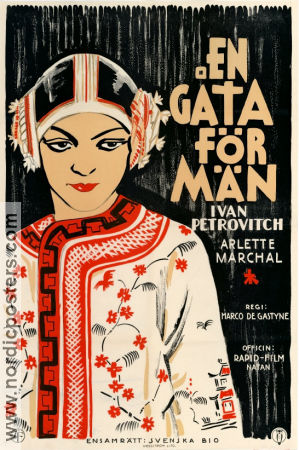 En gåta för män 1926 poster Ivan Petrovic Arlette Marchal Marco de Gastyne