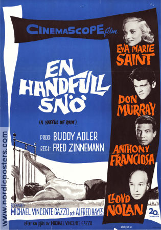 En handfull snö 1957 poster Eva Marie Saint Don Murray Fred Zinnemann