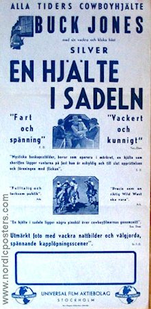 En hjälte i sadeln 1945 poster Buck Jones