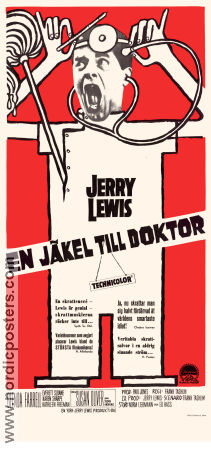 En jäkel till doktor 1964 poster Jerry Lewis Glenda Farrell Susan Oliver Frank Tashlin Medicin och sjukhus