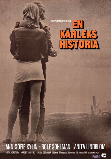 En kärlekshistoria 1970 poster Ann-Sofie Kylin Rolf Sohlman Anita Lindblom Bertil Norström Roy Andersson