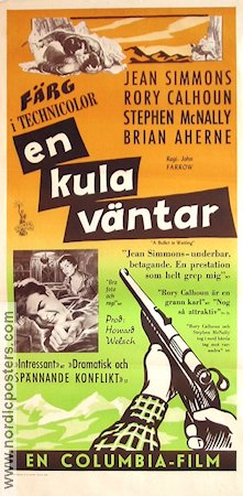 En kula väntar 1954 poster Jean Simmons Rory Calhoun