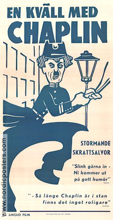 En kväll med Chaplin 1955 poster Charlie Chaplin