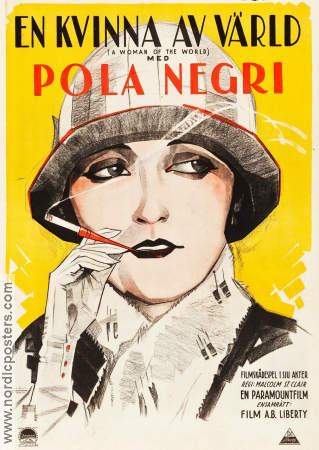 En kvinna av värld 1925 poster Pola Negri Charles Emmett Mack Malcolm St Clair