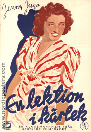 En lektion i kärlek 1940 poster Jenny Jugo Albert Matterstock Erich Engel