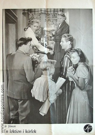 En lektion i kärlek 1954 poster Eva Dahlbeck Gunnar Björnstrand Harriet Andersson Yvonne Lombard Ingmar Bergman