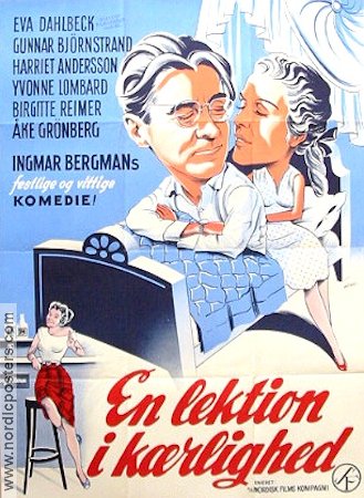 En lektion i kärlek 1954 poster Eva Dahlbeck Gunnar Björnstrand Harriet Andersson Yvonne Lombard Ingmar Bergman