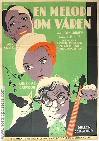 En melodi om våren 1933 poster Lars Egge Annalisa Ericson Bullen Berglund Instrument Eric Rohman art