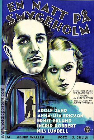 En natt på Smygeholm 1933 poster Adolf Jahr Annalisa Ericson