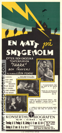 En natt på Smygeholm 1933 poster Adolf Jahr Annalisa Ericson Ernst Eklund Sigurd Wallén