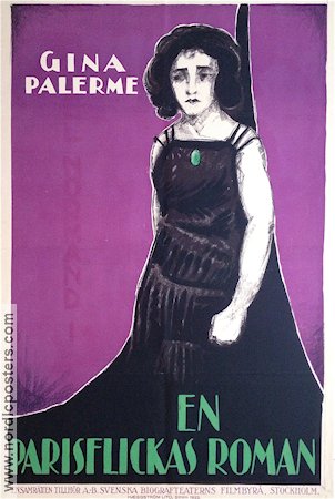 En parisflickas roman 1920 poster Gina Palerme Roger Lion