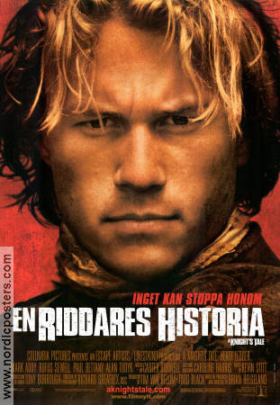 En riddares historia 2001 poster Heath Ledger Mark Addy Rufus Sewell Brian Helgeland