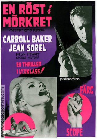 En röst i mörkret 1968 poster Carroll Baker Jean Sorel