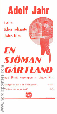 En sjöman går iland 1937 poster Adolf Jahr Manne Grünberger Carl Barcklind Ragnar Arvedson