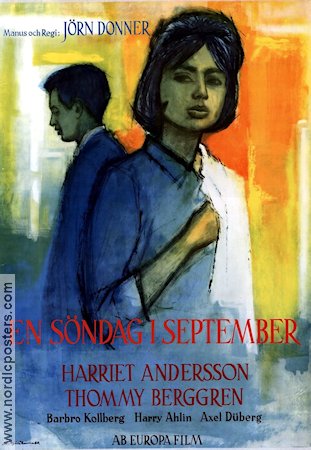 En söndag i september 1963 poster Harriet Andersson Thommy Berggren Jörn Donner Konstaffischer