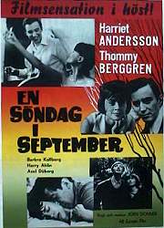 En söndag i september 1963 poster Harriet Andersson Harry Ahlin Thommy Berggren Jörn Donner