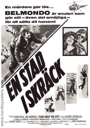 En stad i skräck 1975 poster Jean-Paul Belmondo Lea Massari Henri Verneuil