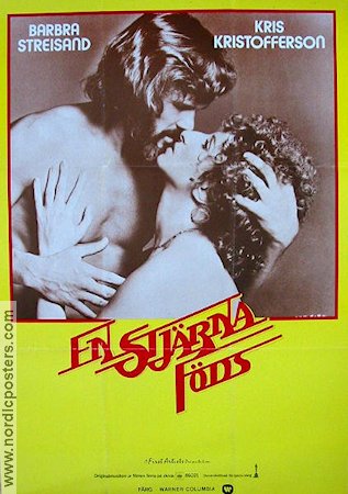 En stjärna föds 1977 poster Barbra Streisand Kris Kristofferson Musikaler