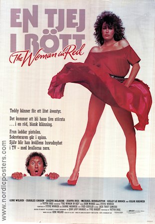 En tjej i rött 1984 poster Kelly LeBrock Charles Grodin Gene Wilder Damer