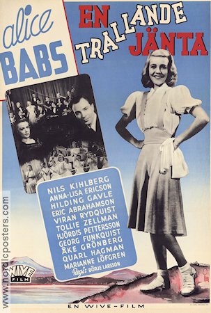 En trallande jänta 1942 poster Alice Babs Nils Kihlberg Annalisa Ericson Börje Larsson Berg Jazz