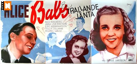 En trallande jänta 1942 poster Alice Babs Nils Kihlberg Eric Rohman art