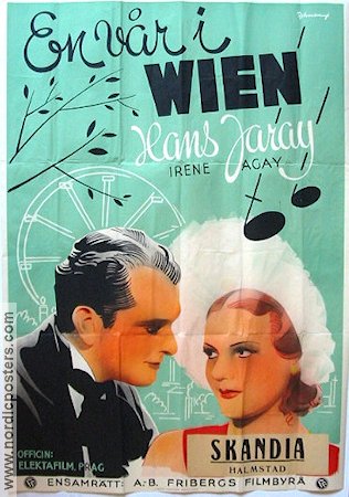 En vår i Wien 1937 poster Hans Jaray Irene Agay Eric Rohman art