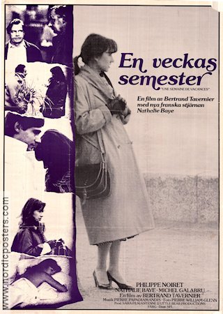 En veckas semester 1982 poster Nathalie Baye Bertrand Tavernier Resor