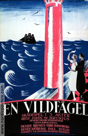 En vildfågel 1921 poster Pauline Brunius