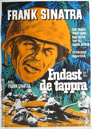 Endast de tappra 1965 poster Frank Sinatra Krig