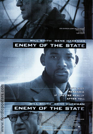 Enemy of the State 1998 poster Will Smith Gene Hackman Jon Voight Tony Scott